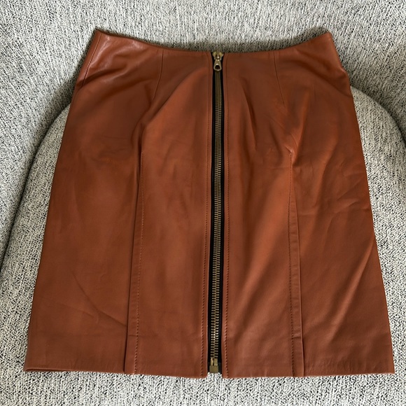 rag & bone Dresses & Skirts - Rag and Bone Leather Mini Skirt w/ Full back zipper